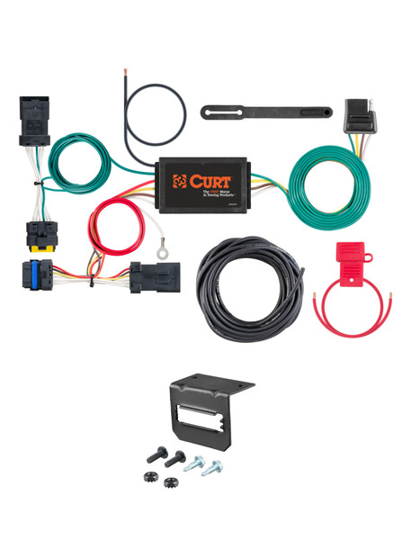 14-19 Nissan Versa Sedan CURT 4-flat Plug and Play Trailer Wiring - CURT