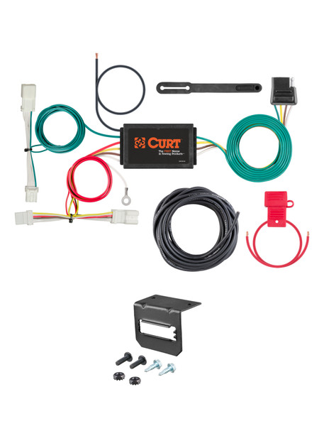 16-19 HONDA Civic Coupe, excluding center exhaust CURT 4-flat Plug and Play Trailer Wiring - CURT