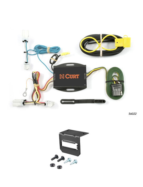 07-12 Nissan Sentra Sedan CURT 4-flat Plug and Play Trailer Wiring - CURT