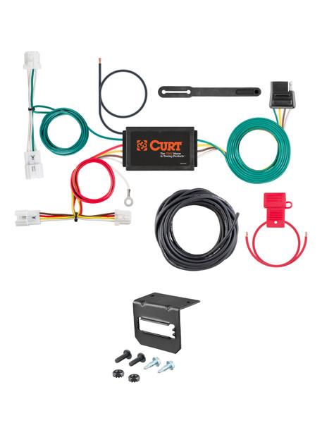 16-24 Nissan Altima Sedan CURT 4-flat Plug and Play Trailer Wiring - CURT