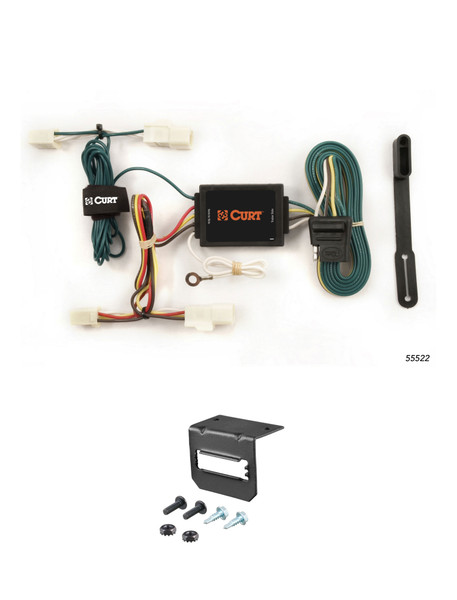 00-02 Toyota Echo Excluding Canadian models CURT 4-flat Plug and Play Trailer Wiring - CURT