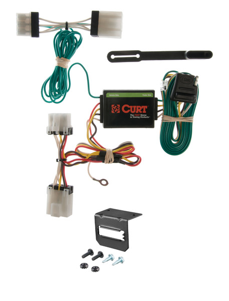 87-94 Nissan D21 CURT 4-flat Plug and Play Trailer Wiring - CURT