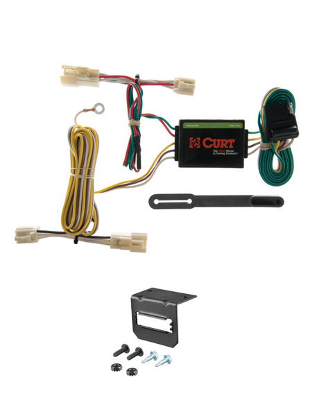 97-01 Toyota Camry CURT 4-flat Plug and Play Trailer Wiring - CURT