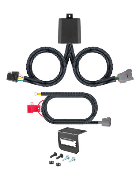 01-02 Toyota Tundra Excluding factory receiver CURT 4-flat Plug and Play Trailer Wiring - CURT