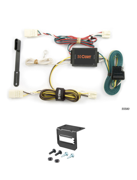 04-10 Toyota Sienna CURT 4-flat Plug and Play Trailer Wiring - CURT