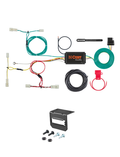 17-18 Toyota Yaris iA CURT 4-flat Plug and Play Trailer Wiring - CURT