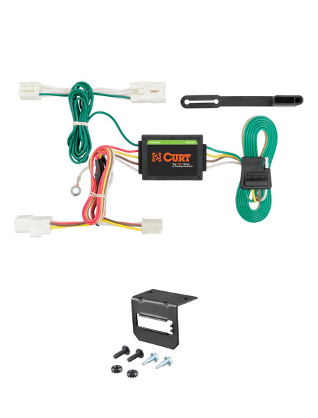 15-17 Hyundai Sonata CURT 4-flat Plug and Play Trailer Wiring - CURT