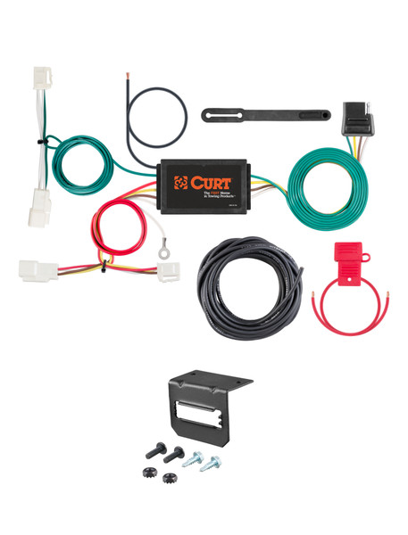15-20 Toyota Yaris Hatchback CURT 4-flat Plug and Play Trailer Wiring - CURT