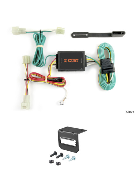 10-14 Subaru Legacy Sedan CURT 4-flat Plug and Play Trailer Wiring - CURT