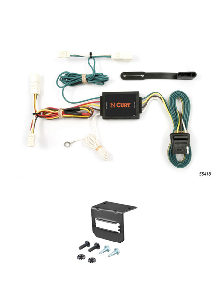 98-03 Toyota Sienna CURT 4-flat Plug and Play Trailer Wiring - CURT