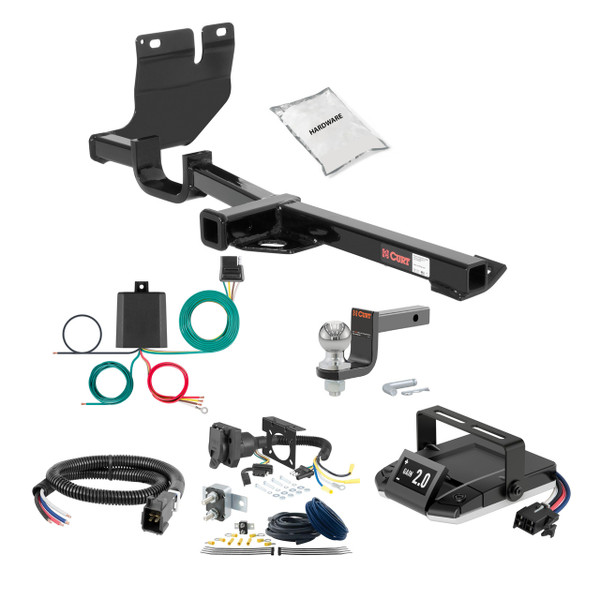 07-11 Nissan Versa Sedan 1.25 CURT Trailer Hitch + Assure Proportional Brake Controller Kit HBCW2084 - CURT
