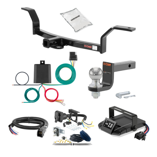 06 - 11 Acura CSX -- 1.25 CURT Trailer Hitch + Assure Proportional Brake Controller Kit HBCW3 - CURT