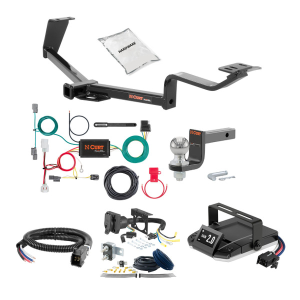 97 - 00 Acura EL -- 1.25 CURT Trailer Hitch + Assure Proportional Brake Controller Kit HBCW4 - CURT