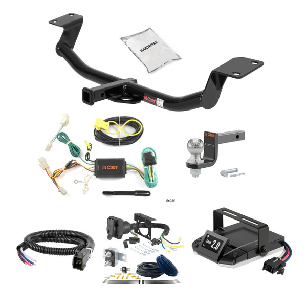 97-99 Pontiac Trans Sport 2 CURT Trailer Hitch + Assure Proportional Brake Controller Kit HBCW2140 - CURT