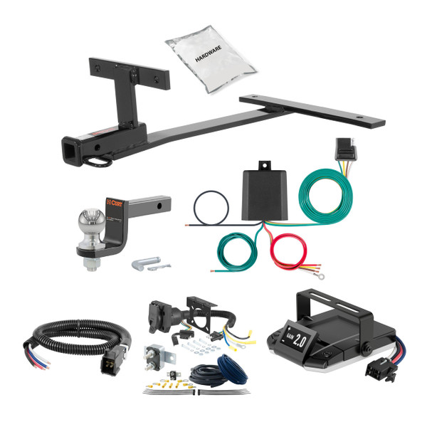 09-10 BMW 528i xDrive 1.25 CURT Trailer Hitch + Assure Proportional Brake Controller Kit HBCW142 - CURT