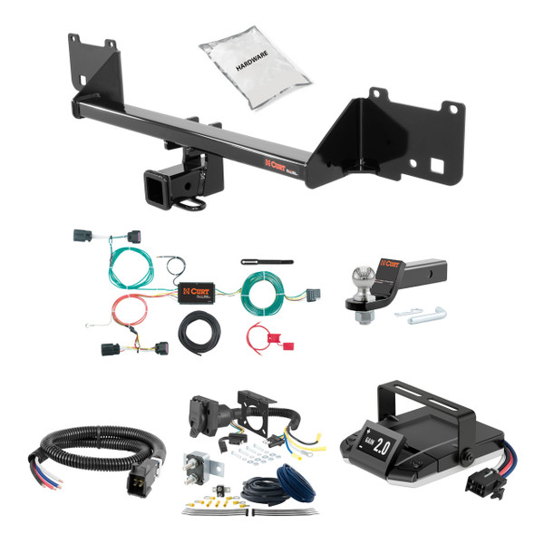14-23 RAM ProMaster 3500 Standard length cargo van 2 CURT Trailer Hitch + Assure Proportional Brake Controller Kit HBCW2163 - CURT