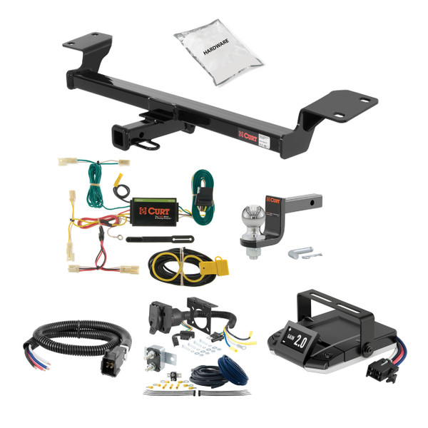 03-10 Pontiac Vibe GT 1.25 CURT Trailer Hitch + Assure Proportional Brake Controller Kit HBCW2141 - CURT