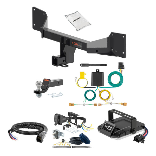 18-22 Audi S5 Sportback 1.25 CURT Trailer Hitch + Assure Proportional Brake Controller Kit HBCW73 - CURT