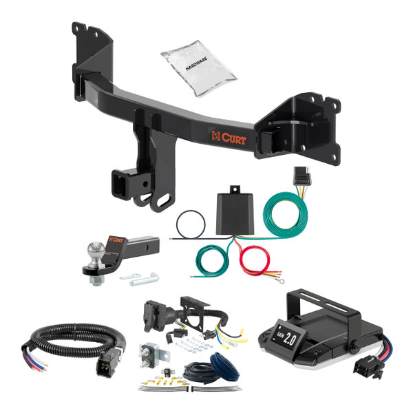 83-91 Porche 944 Coupe 1.25 CURT Trailer Hitch + Assure Proportional Brake Controller Kit HBCW2147 - CURT