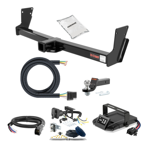 83-94 GMC Jimmy Down size 2 CURT Trailer Hitch + Assure Proportional Brake Controller Kit HBCW1078 - CURT