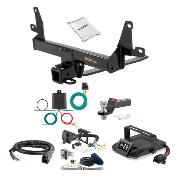 16-22 BMW X1  2 CURT Trailer Hitch + Assure Proportional Brake Controller Kit HBCW162 - CURT