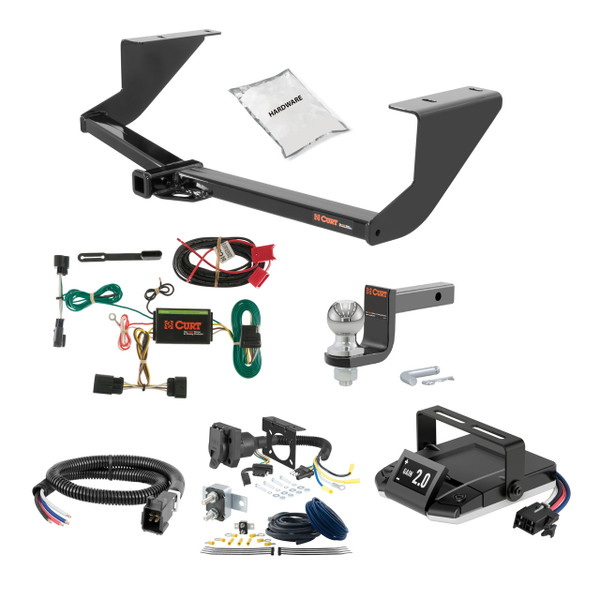 12-17 Cadillac CADILLAC  Excluding dual exhaust 1.25 CURT Trailer Hitch + Assure Proportional Brake Controller Kit HBCW219 - CURT