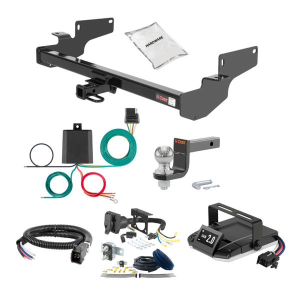 03-13 Cadillac CTS Sedan 1.25 CURT Trailer Hitch + Assure Proportional Brake Controller Kit HBCW223 - CURT