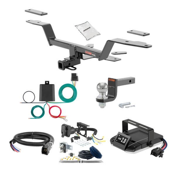 17-22 Audi A4 Allroad 1.25 CURT Trailer Hitch + Assure Proportional Brake Controller Kit HBCW39 - CURT