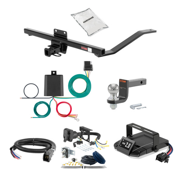 03-11 SAAB 9-3 Convertible, single exhaust 1.25 CURT Trailer Hitch + Assure Proportional Brake Controller Kit HBCW2223 - CURT