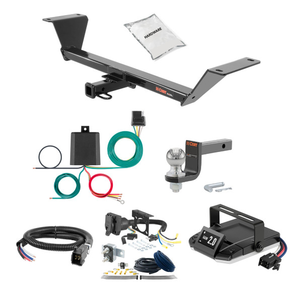 06-13 Audi A3 Hatchback 1.25 CURT Trailer Hitch + Assure Proportional Brake Controller Kit HBCW33 - CURT