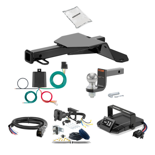 16-24 Chevrolet Camaro 1.25 CURT Trailer Hitch + Assure Proportional Brake Controller Kit HBCW313 - CURT