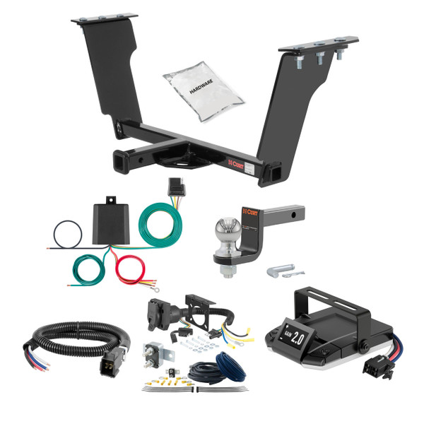 04-09 Cadillac SRX 2 CURT Trailer Hitch + Assure Proportional Brake Controller Kit HBCW242 - CURT