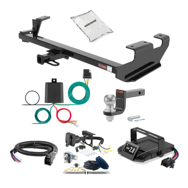 15-18 Chevrolet City Express 2 CURT Trailer Hitch + Assure Proportional Brake Controller Kit HBCW318 - CURT