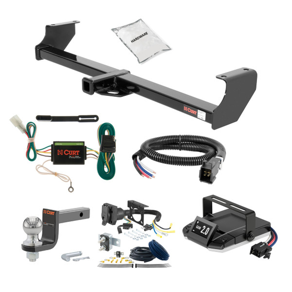06-13 Suzuki Grand Vitara Excluding XL-7 2 CURT Trailer Hitch + Assure Proportional Brake Controller Kit HBCW2330 - CURT