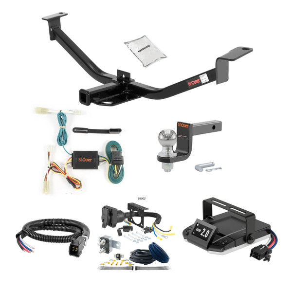 96-98 Suzuki Sidekick Sport 1.25 CURT Trailer Hitch + Assure Proportional Brake Controller Kit HBCW2336 - CURT