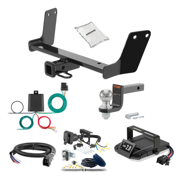 09-16 Audi A4 Quattro Sedan 1.25 CURT Trailer Hitch + Assure Proportional Brake Controller Kit HBCW41 - CURT