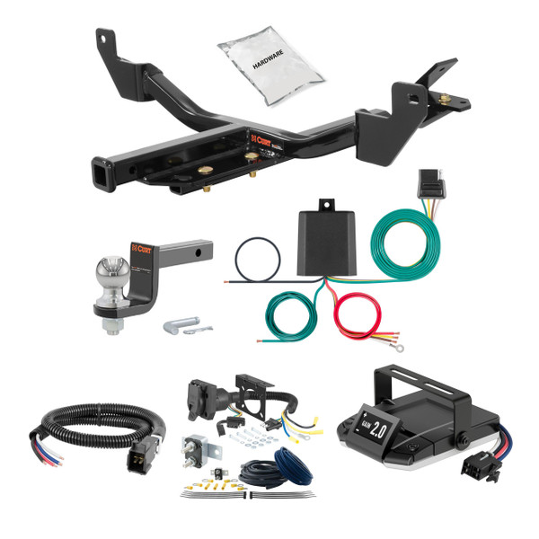 13-19 Cadillac XTS 1.25 CURT Trailer Hitch + Assure Proportional Brake Controller Kit HBCW244 - CURT