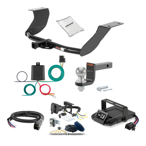 10-16 Audi A5 Convertible, dual muffler 1.25 CURT Trailer Hitch + Assure Proportional Brake Controller Kit HBCW45 - CURT