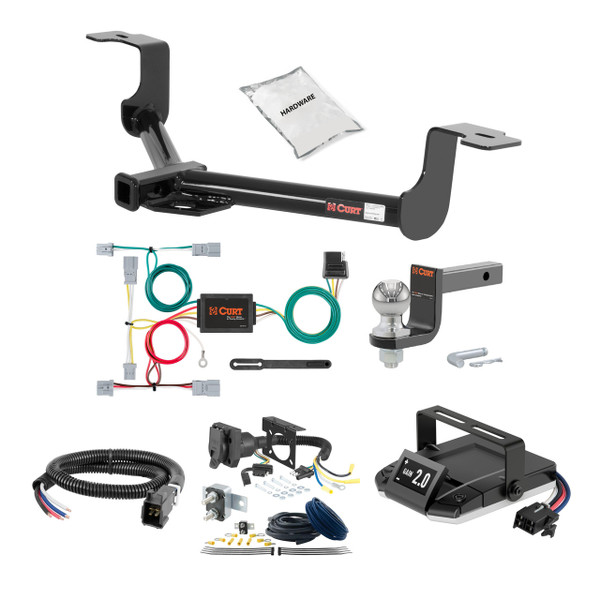 08-12 HONDA Accord Sedan 1.25 CURT Trailer Hitch + Assure Proportional Brake Controller Kit HBCW1324 - CURT