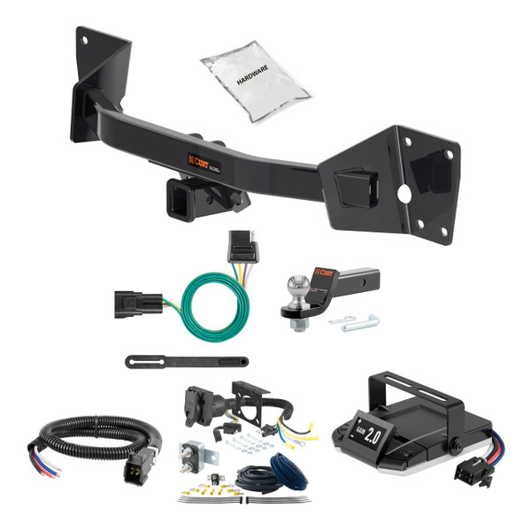 17-24 Cadillac XT5 Excluding Platinum 2 CURT Trailer Hitch + Assure Proportional Brake Controller Kit HBCW248 - CURT
