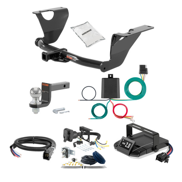 10-19 Subaru Outback Wagon 2 CURT Trailer Hitch + Assure Proportional Brake Controller Kit HBCW2310 - CURT