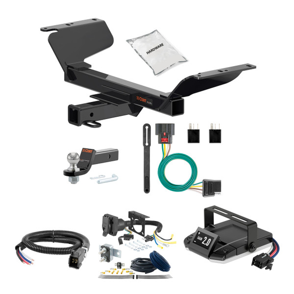 18-24 GMC Terrain Excluding diesel 1.25 CURT Trailer Hitch + Assure Proportional Brake Controller Kit HBCW1302 - CURT