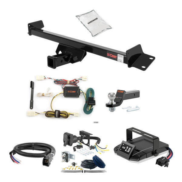 98-03 Toyota Sienna 2 CURT Trailer Hitch + Assure Proportional Brake Controller Kit HBCW2437 - CURT