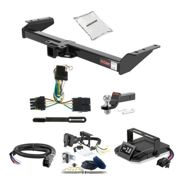 00-02 GMC   New body style, 4.8L or 5.3L 2 CURT Trailer Hitch + Assure Proportional Brake Controller Kit HBCW1309 - CURT