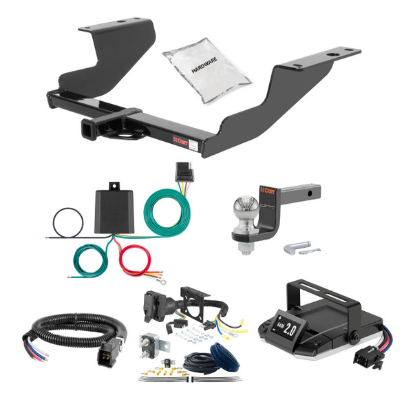 12-14 Subaru Impreza Sedan, WRX and WRX STI 1.25 CURT Trailer Hitch + Assure Proportional Brake Controller Kit HBCW2283 - CURT