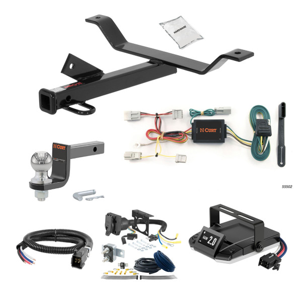 03-07 HONDA Accord Frame mount  1.25 CURT Trailer Hitch + Assure Proportional Brake Controller Kit HBCW1326 - CURT