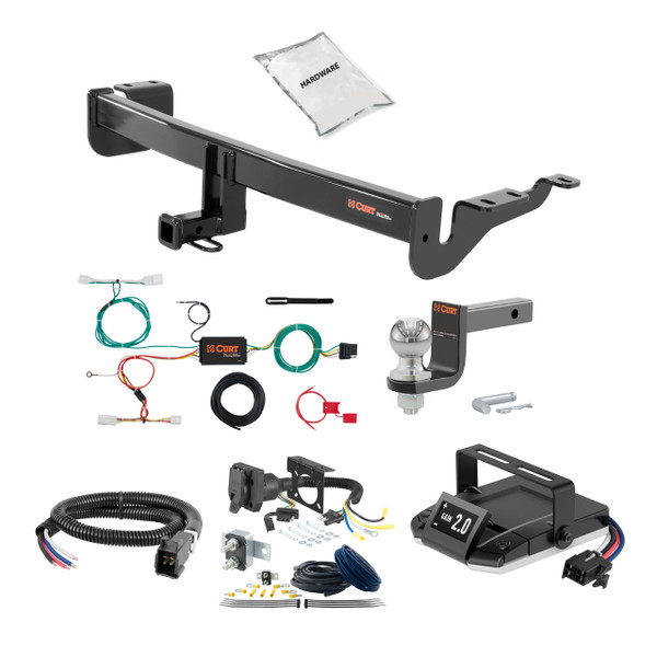 22-24 Toyota Corolla Cross 2 CURT Trailer Hitch + Assure Proportional Brake Controller Kit HBCW2380 - CURT