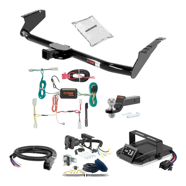 04-20 Toyota Sienna 1.25 CURT Trailer Hitch + Assure Proportional Brake Controller Kit HBCW2434 - CURT