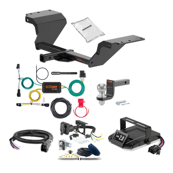 04-07 Chevrolet Malibu Hatchback, excluding Maxx SS  1.25 CURT Trailer Hitch + Assure Proportional Brake Controller Kit HBCW398 - CURT
