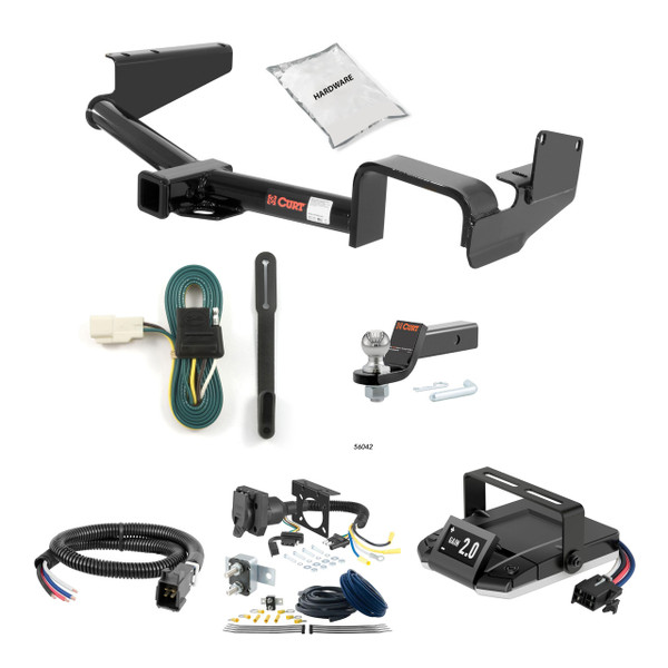 14-19 Toyota Highlander 2 CURT Trailer Hitch + Assure Proportional Brake Controller Kit HBCW2393 - CURT